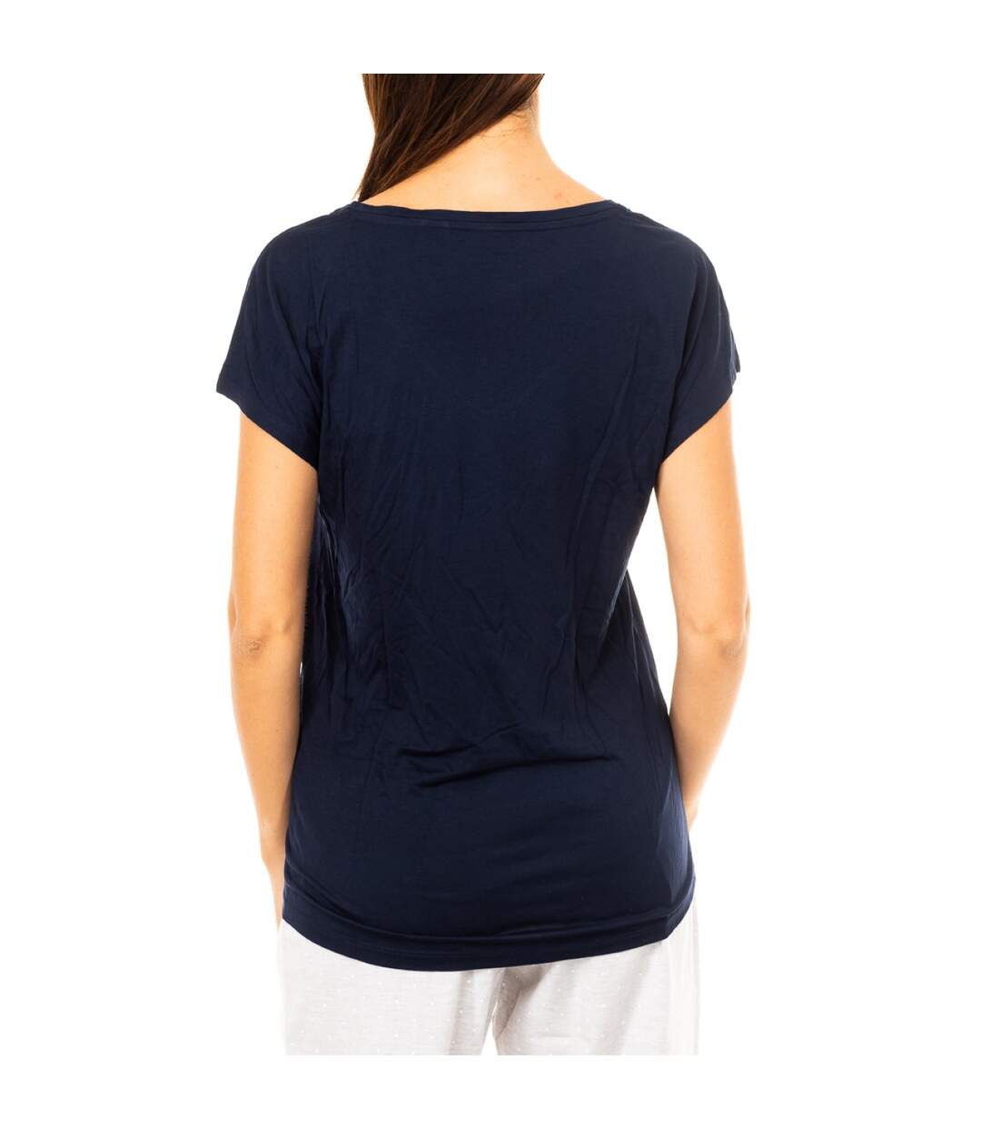 Women's short-sleeved V-neck t-shirt 1487904682