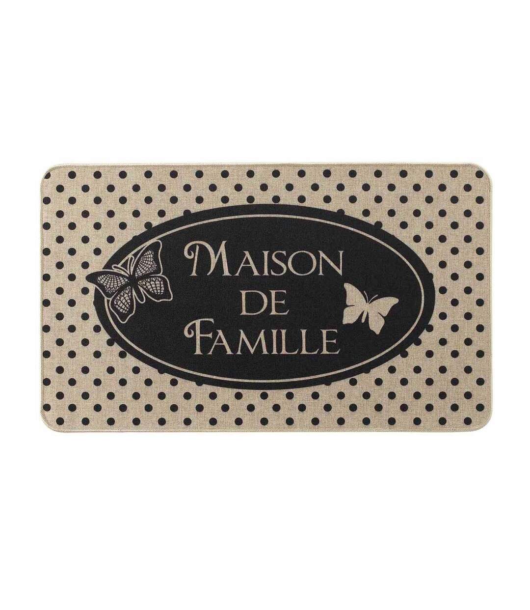 Tapis d'Entrée à Motifs Maisonée 45x75cm Naturel-1