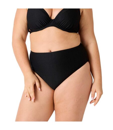 Culotte de bain taille haute noire Désinvolte
