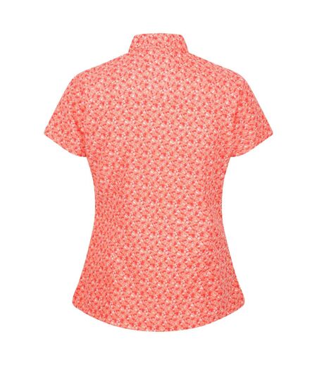 Regatta Womens/Ladies Mindano VI Ditsy Print Shirt (Fusion Coral) - UTRG7533