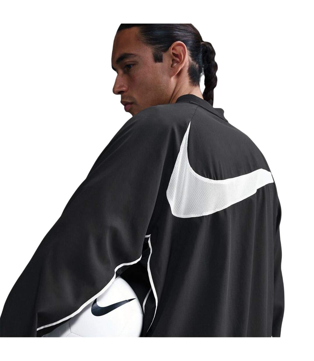Sweat Motif/style Grand Logo Swoosh Homme Noir Blanc Nike-3