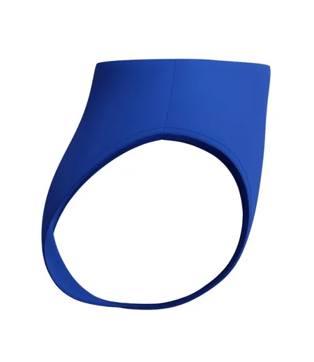 Womens/ladies Cheeky Solid High Waist Bikini Bottoms Blue Speedo