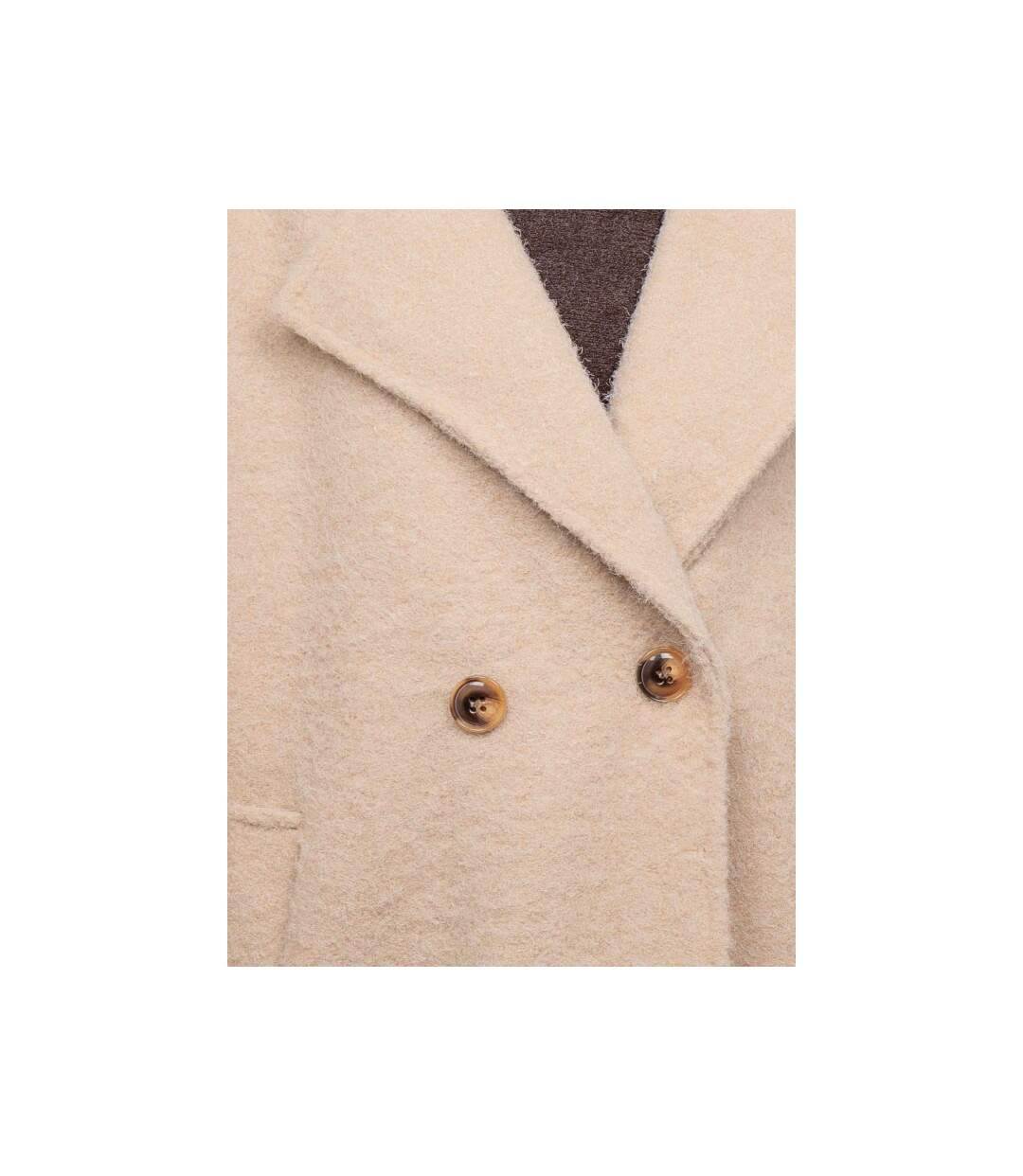 Manteau long oversize maille bouclée UVEN - Dona X Lisa-3