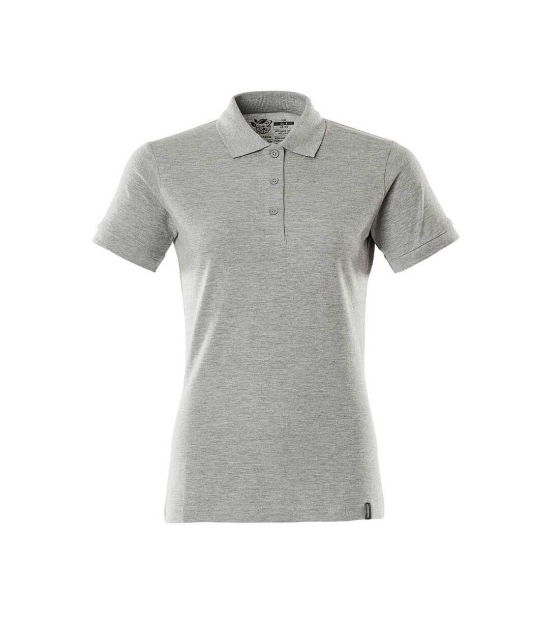 Womens/ladies Crossover Polo Shirt Grey Mascot-1