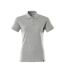 Womens/ladies Crossover Polo Shirt Grey Mascot-1
