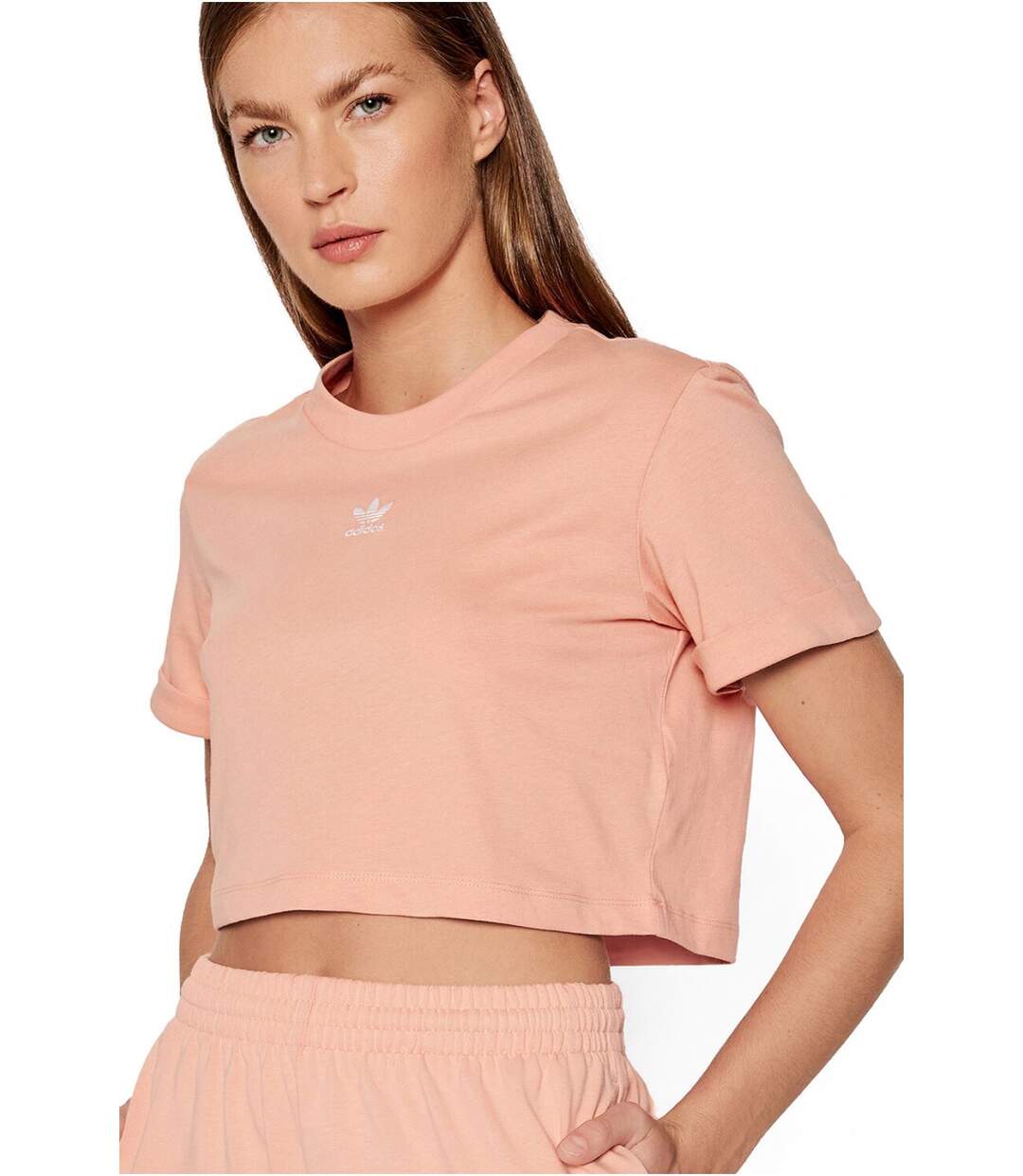 Crop top coton bio  -  Adidas - Femme