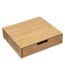 Boite à capsules pour café avec tiroir de rangement en bambou - Beige-2