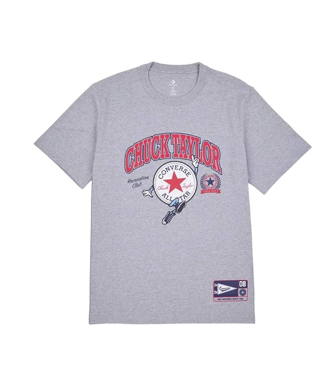 T-shirt gris homme converse chucks retro collegiate - m-1