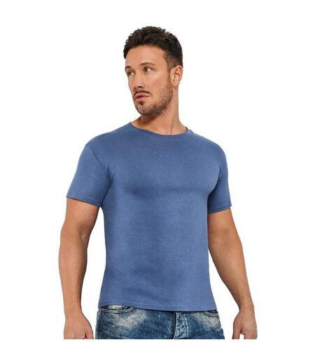 Classic Mens Ringspun Tee Indigo Blue Casual