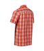 Regatta Mens Mindano VII Checked Short-Sleeved Shirt (Rusty Orange)