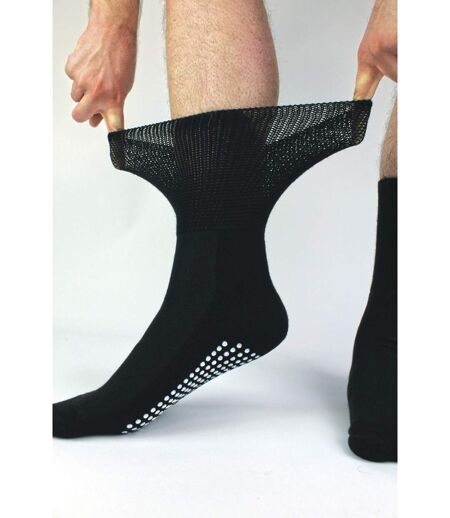 4 Pack Bamboo Diabetic Socks With Grips for Men and Women