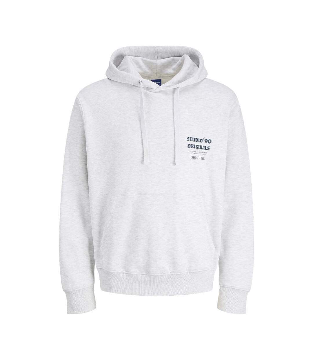 Sweat gris chiné homme jack & jones meadows-1