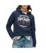 Sweat marine femme superdry lot 54 hood - l-1