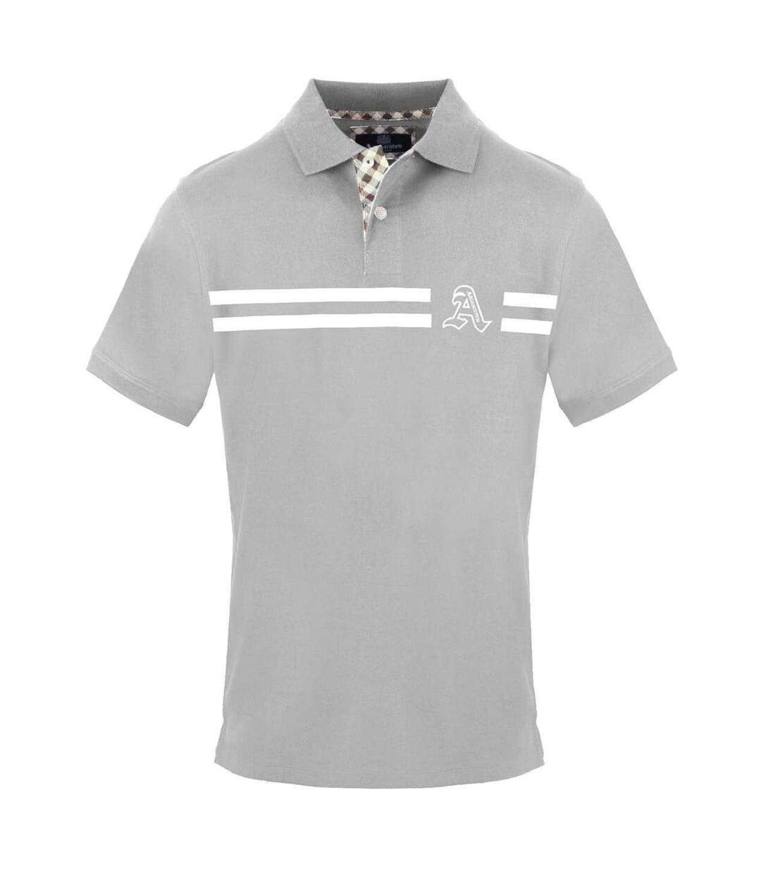 Polo Manches Courtes Homme Gris Aquascutum-1