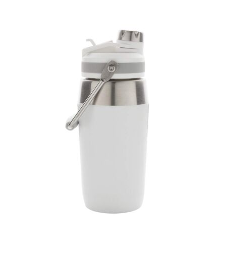 Dual function lid stainless steel vacuum insulated 500ml water bottle one size white XD Collection