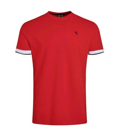 Mens danville pique t-shirt retro red Weird Fish
