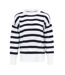 Pull Motif/style À Rayures Femme Noir Blanc Miso-1