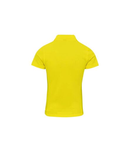 Womens/ladies Coolchecker Plus Piqu Polo With Coolplus Yellow Premier