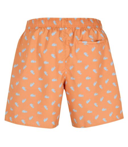 Mens Crocodile Print Swim Shorts Pink Lacoste
