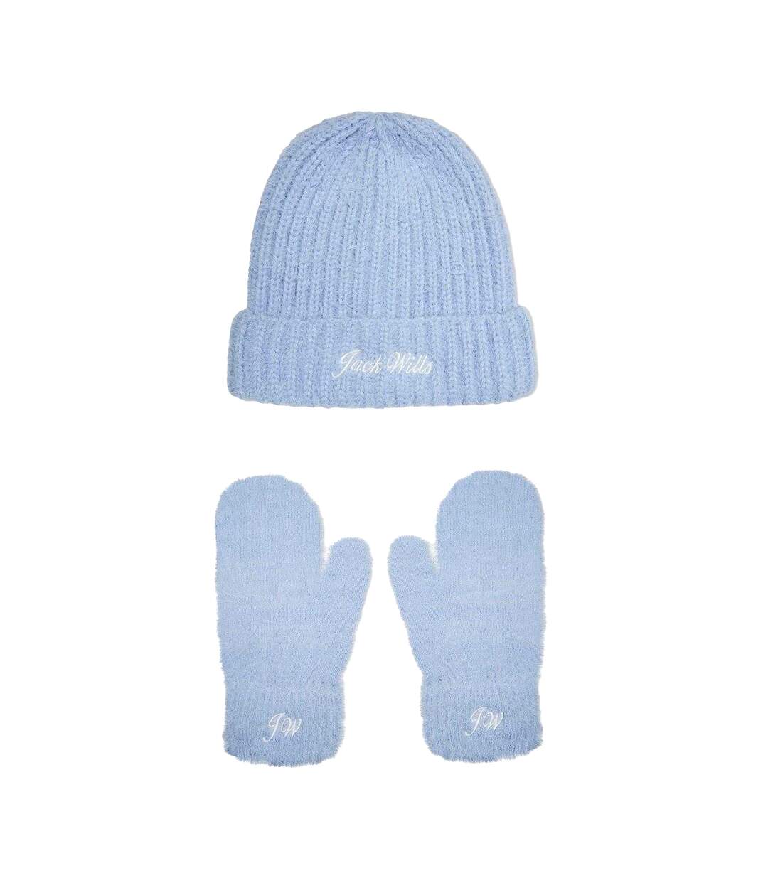 Ensemble Bonnet Et Gants Motif/style Lettrage Bleu Pâle Jack Wills-1