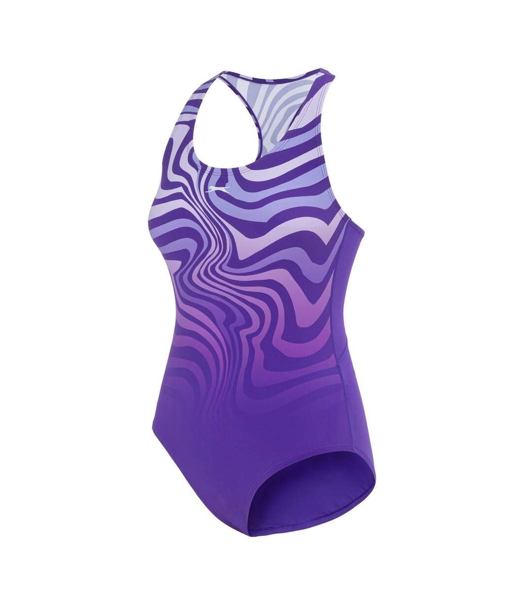 Maillot De Bain 1 Pièce Motif/style Ondulé Femme Violet Slazenger-3