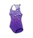 Maillot De Bain 1 Pièce Motif/style Ondulé Femme Violet Slazenger-3