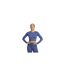 Haut Manches Longues Femme Bleu Marine Foncé Chiné Adidas-1