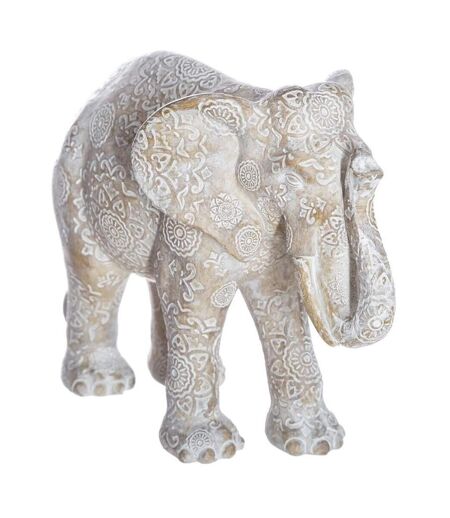Statuette en Résine Éléphant 15cm Beige