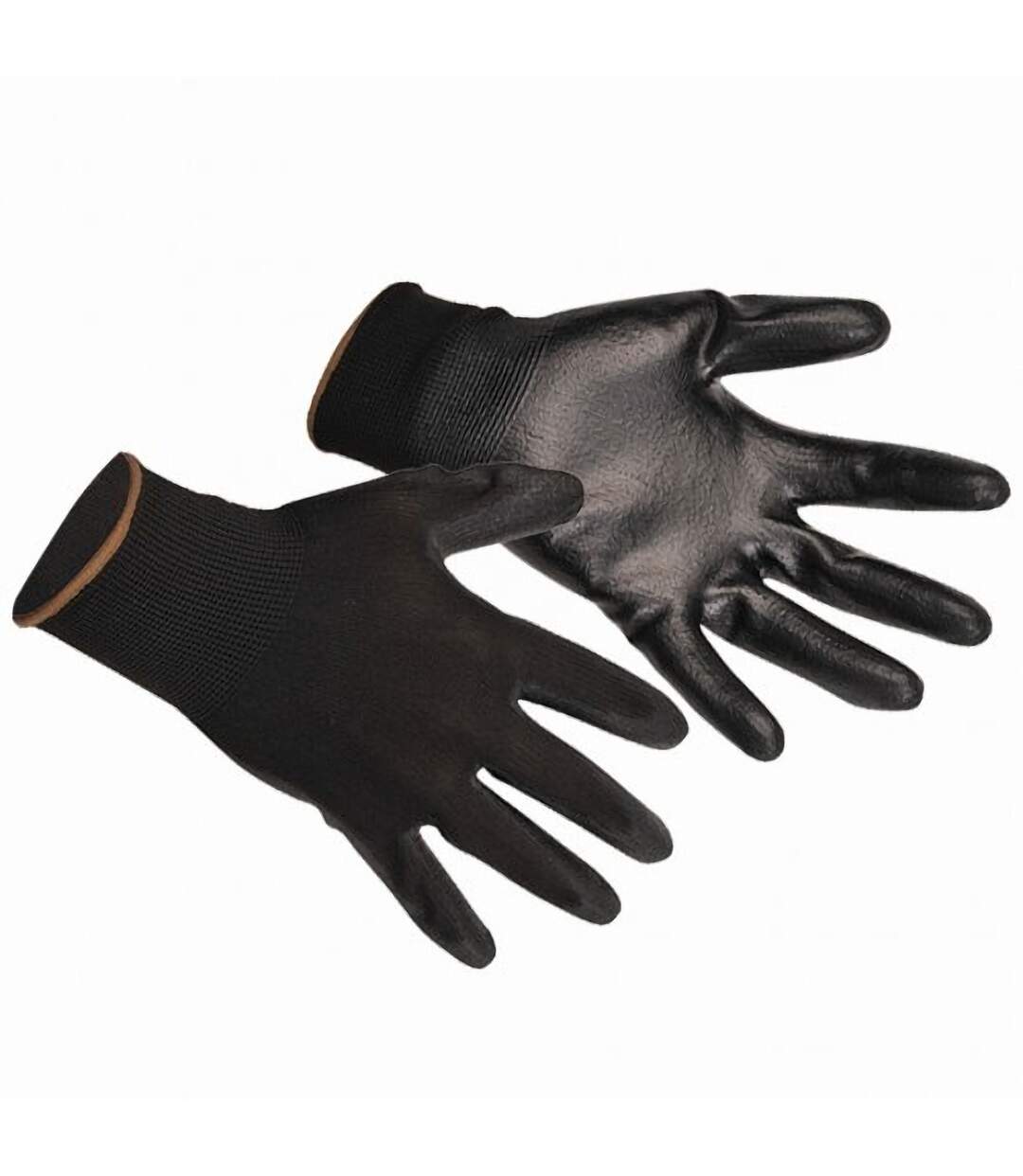 Pack of 2  Pu palm coated gloves a120 / workwear  xl black Portwest