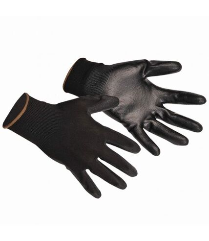Portwest PU Palm Coated Gloves (A120) / Workwear (Pack of 2) (Black) (XL) - UTRW7024