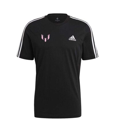 Mens Essentials 3 Stripes T-shirt Black White Adidas