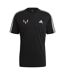 Mens Essentials 3 Stripes T-shirt Black White Adidas-1