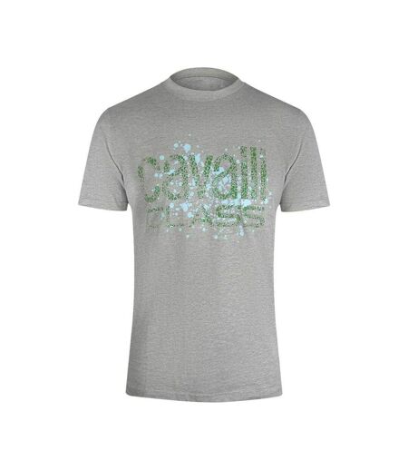 T-shirt Motif/style Fissuré Homme Gris Chiné Cavalli Class