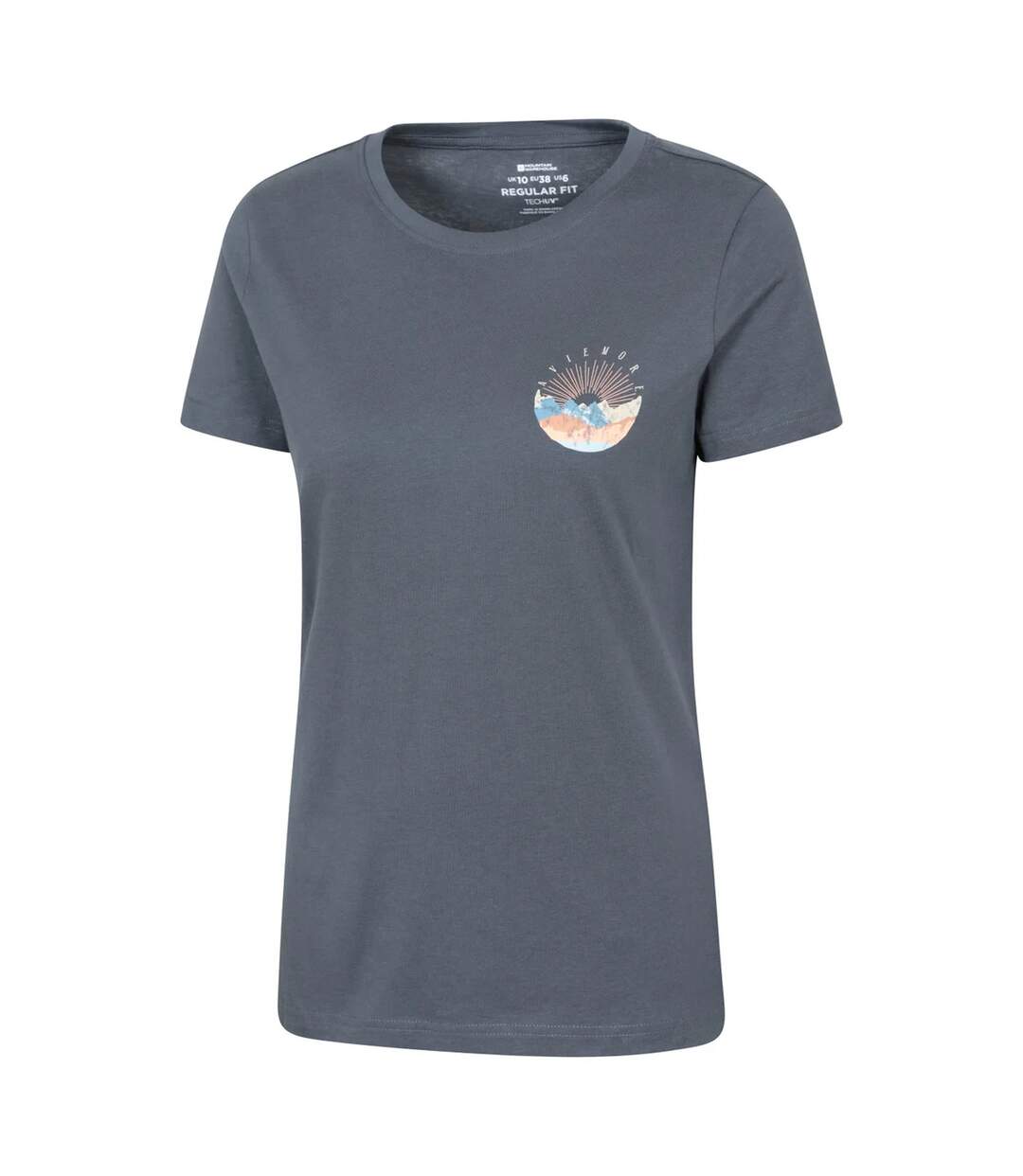 Womens/ladies Aviemore Mountain T-shirt Dark Blue Mountain Warehouse-3