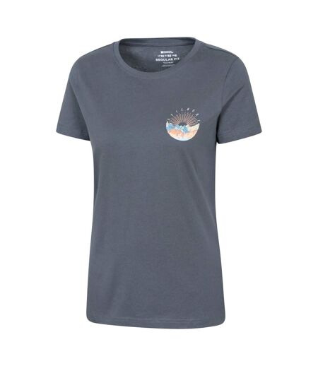 Womens/ladies Aviemore Mountain T-shirt Dark Blue Mountain Warehouse
