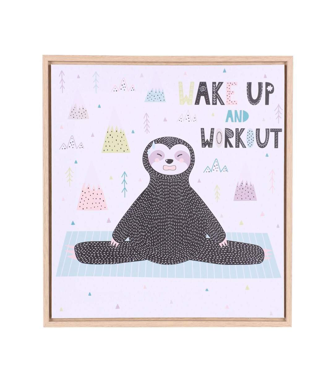 Cadre Décoration enfant paresseux Tommy - Wake up-1