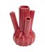 Vase Multiple en Dolomite Fleur 20cm Rose Foncé-1