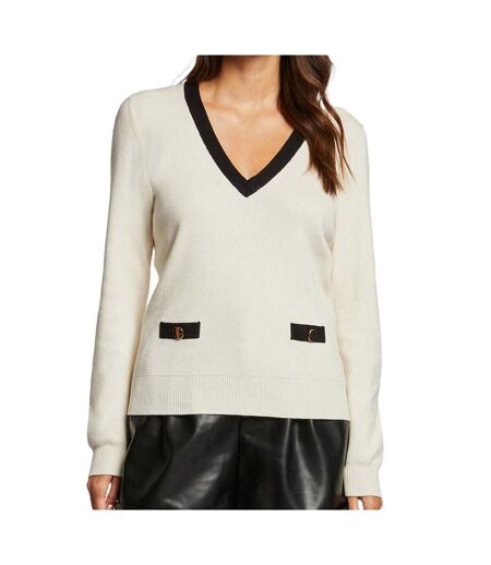 Pull Beige/Noir Femme Morgan Avi - L