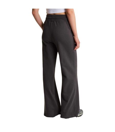 Womens/ladies Essential Fleece Wide Leg Jogging Bottoms Anthracite Grey The North Face