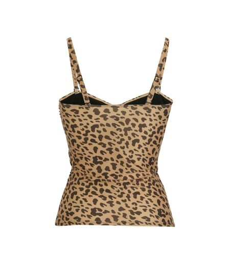 Womens/ladies Aceana Iii Leopard Print Tankini Top Multicoloured Regatta