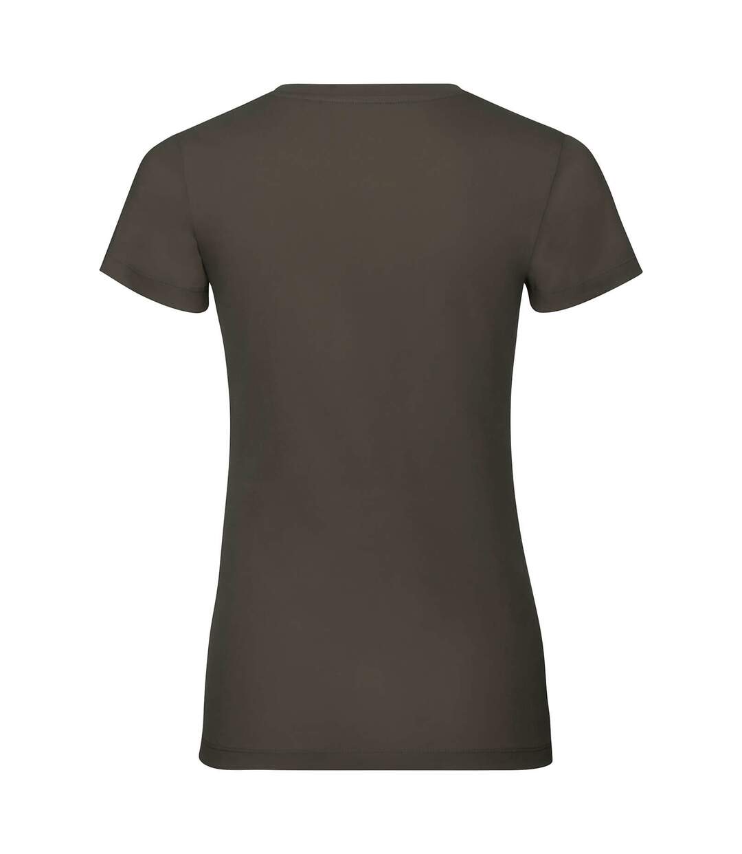 Womens/ladies organic short-sleeved t-shirt dark olive Russell-2