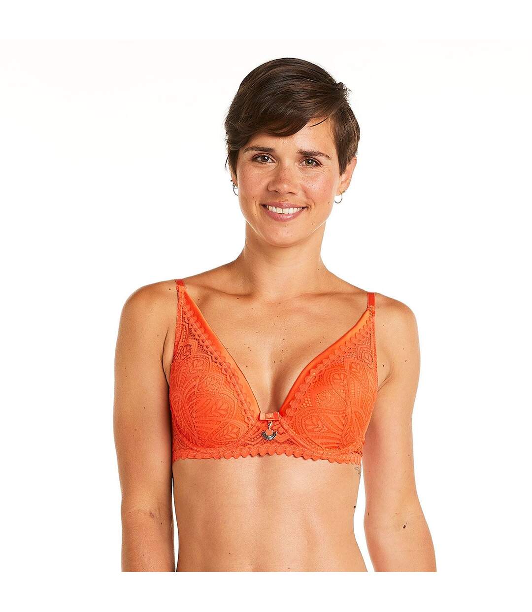 Soutien-gorge ampliforme coque moulée orange Sarong