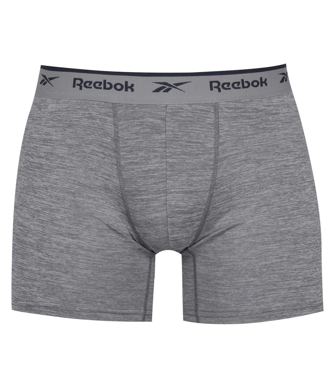 Lot De 3  Boxers Motif/style Logo Homme Noir Blanc Gris Reebok-4