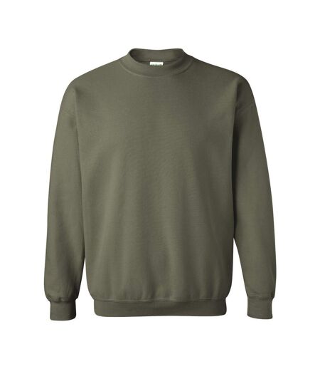 Unisex Adult Heavy Blend Crew Neck Sweatshirt Military Green Gildan