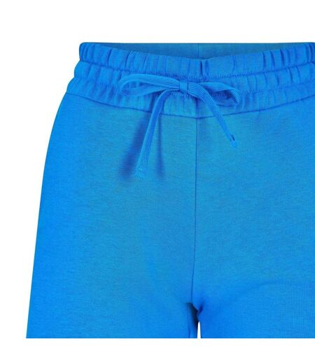 Womens/ladies Fleece Logo Shorts Pebble Grey Puma