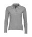 SOLS Womens/Ladies Podium Long Sleeve Pique Cotton Polo Shirt (Grey Marl) - UTPC330