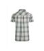 Mens judd checked organic cotton short-sleeved shirt viridis Weird Fish-2