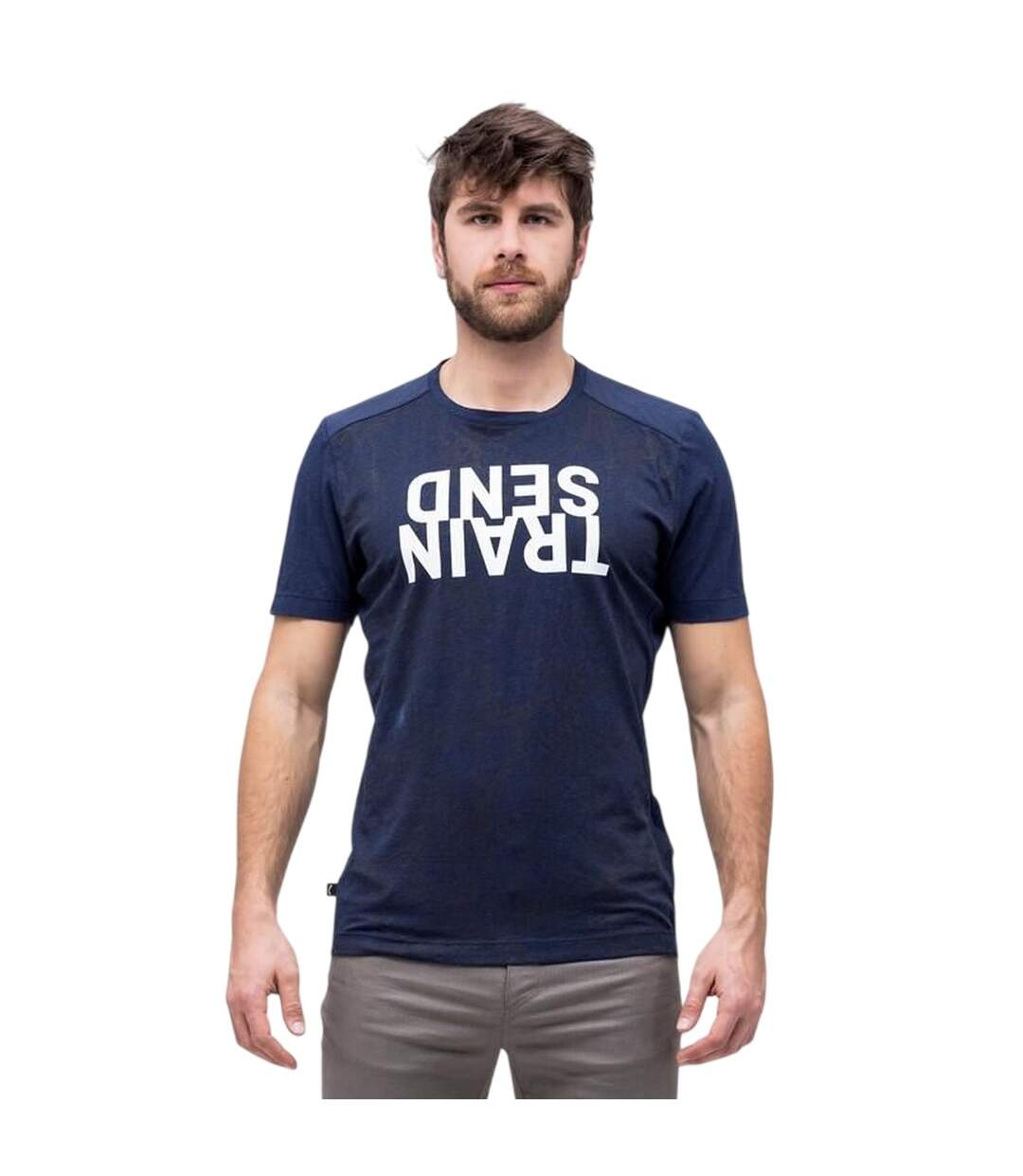 T-shirt Motif/style Imprimé Graphique Train Send Homme Bleu Marine Foncé Salewa-4
