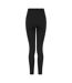 Womens/ladies sculpting leggings black Tombo-2