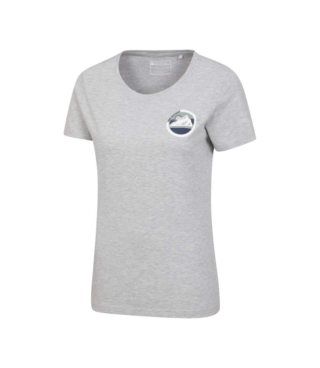 Womens/ladies Lake District Tree Ring Organic T-shirt Grey Mountain Warehouse-3